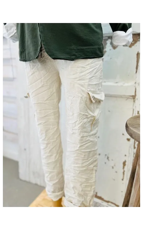 Pantalones Ideales Cargo Beige
