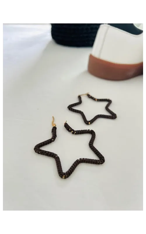Pendientes Estrella Cuero