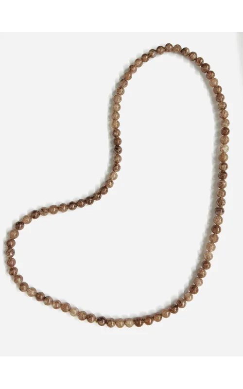 Collar Cuentas Marrón