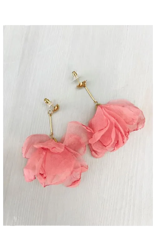 Pendientes  Flor Organza